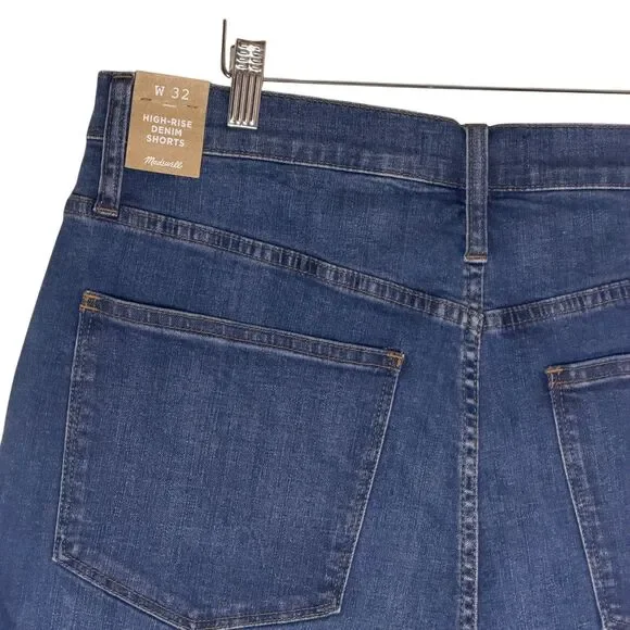 Madewell Button Fly High Rise Denim Shorts Jeans Blue 32 NWT bv - Picture 5 of 10